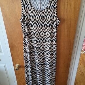 LuLaRoe Black and White Diamond Maxi Dress
